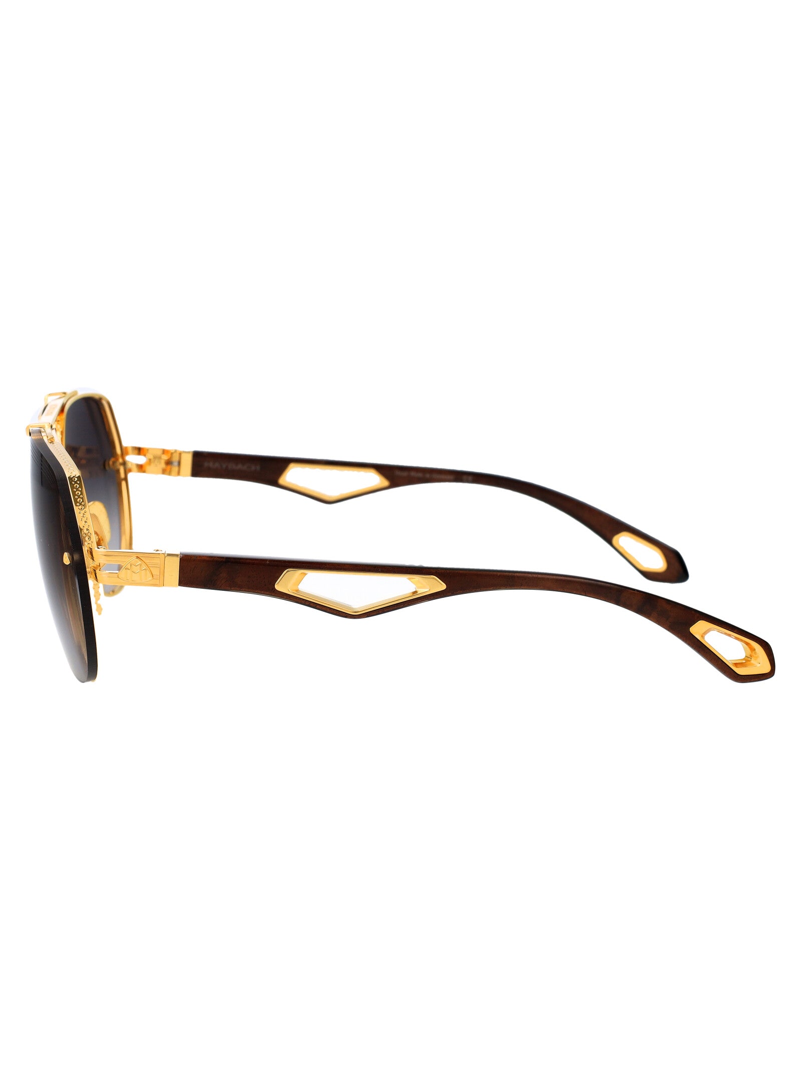The King I Gold Black Wood + Platinum Sunglasses