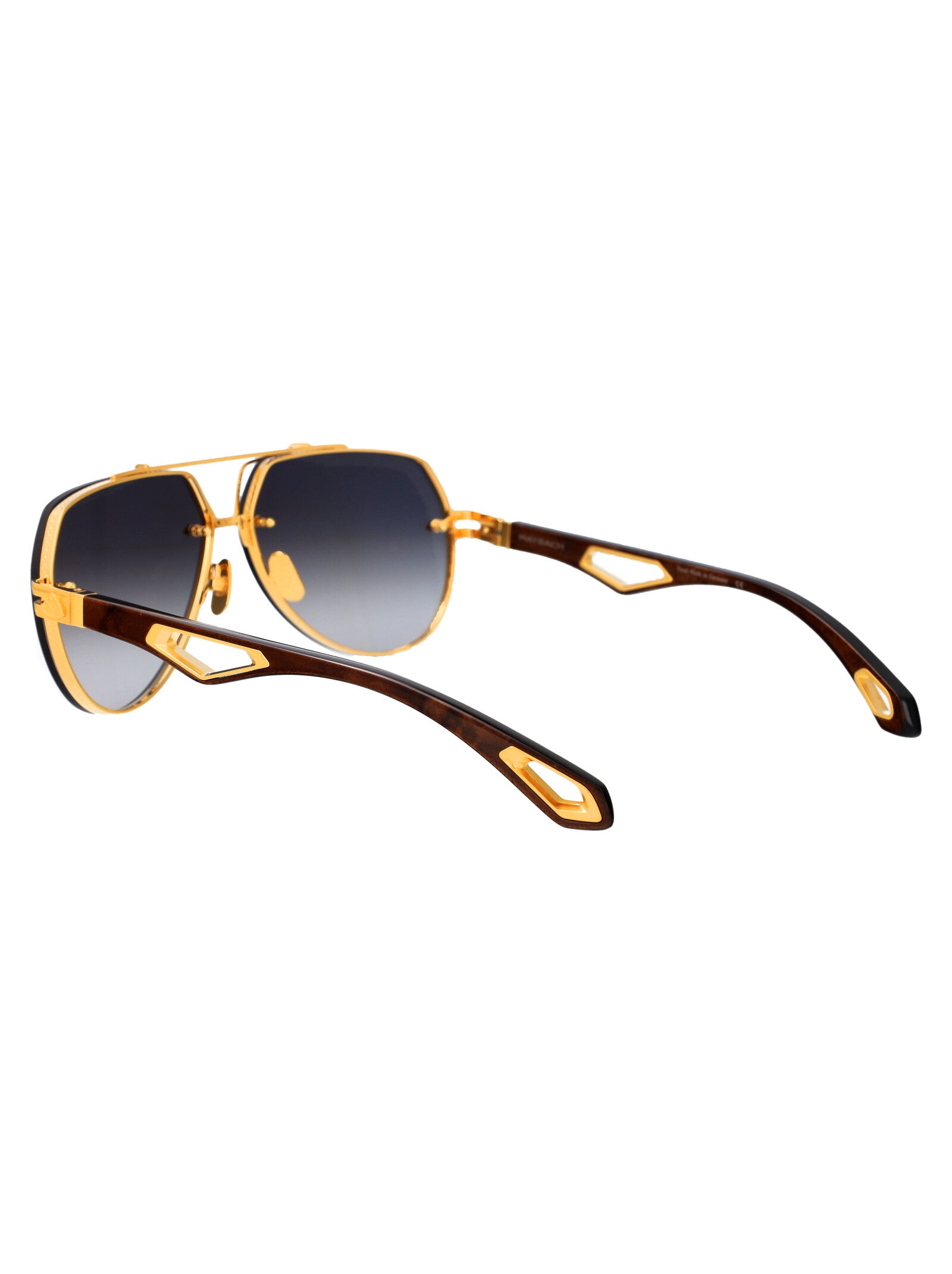 The King I Gold Black Wood + Platinum Sunglasses