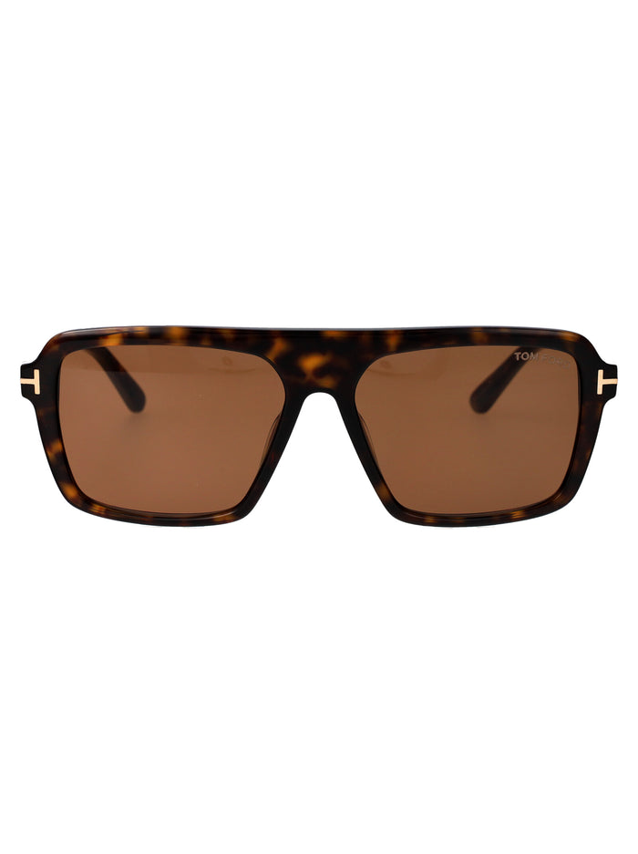 Ft1176 52e Avana Scura / Marrone Acetate Sunglasses
