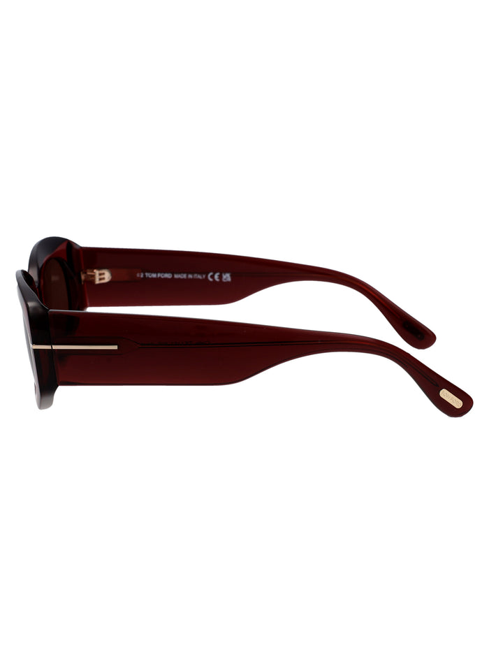 Ft1187 69e Bordeaux Luc / Marrone Acetate Sunglasses