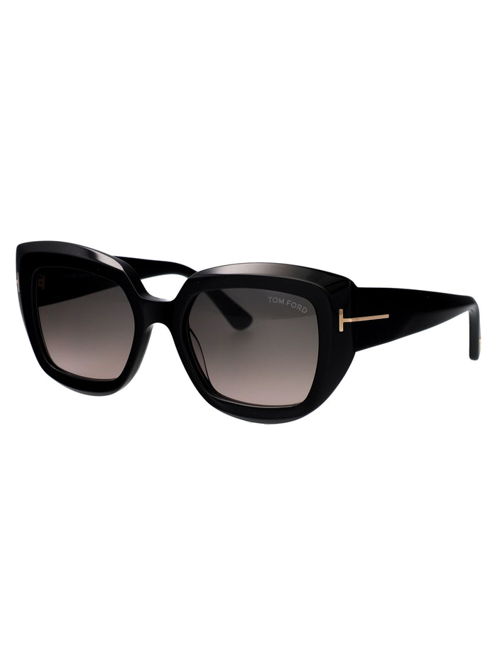 Ft1192 01b Nero Lucido / Fumo Grad Acetate Sunglasses
