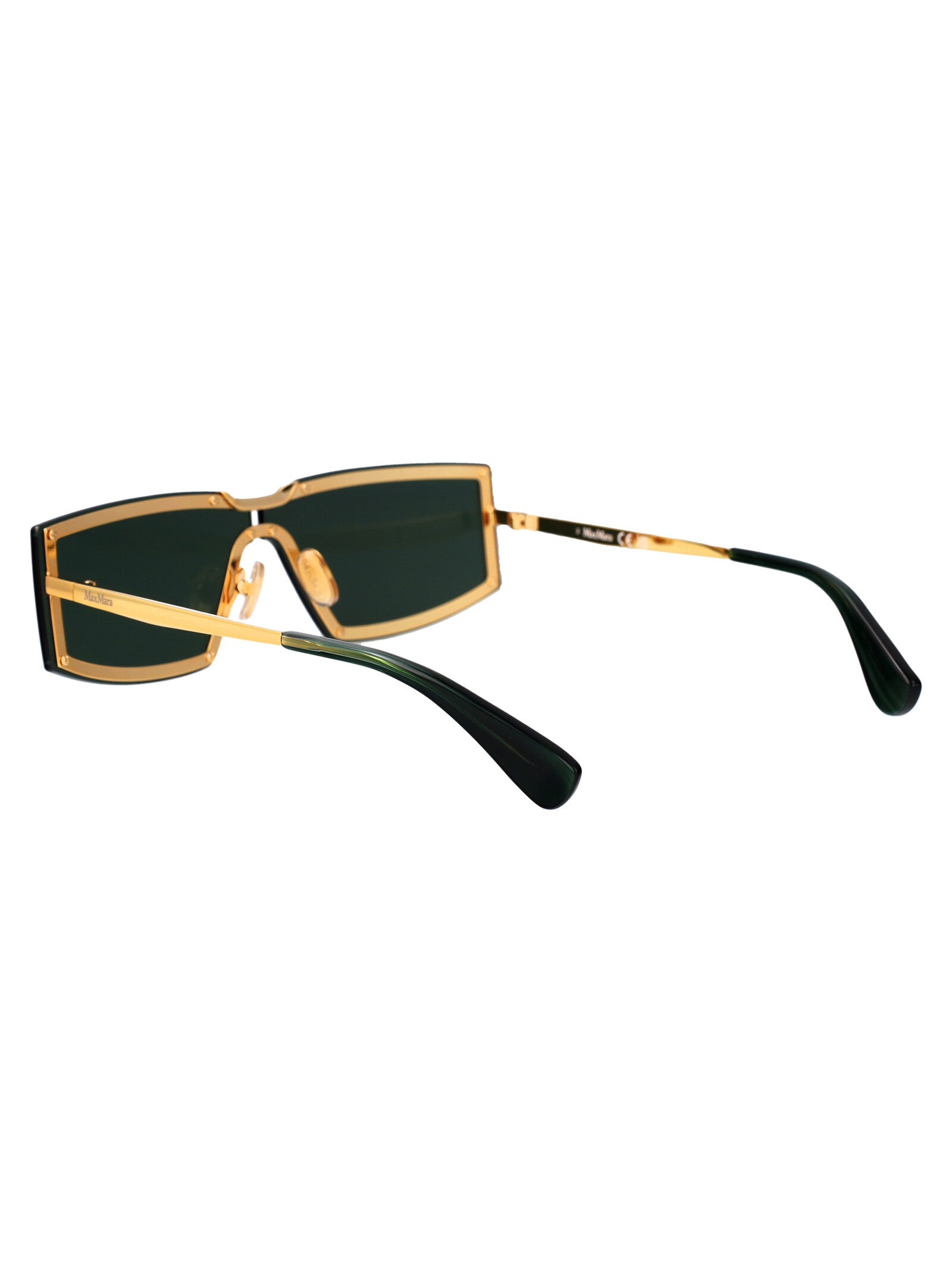 Mm0118 30n Oro Carico Lucido / Verde Metal Sunglasses
