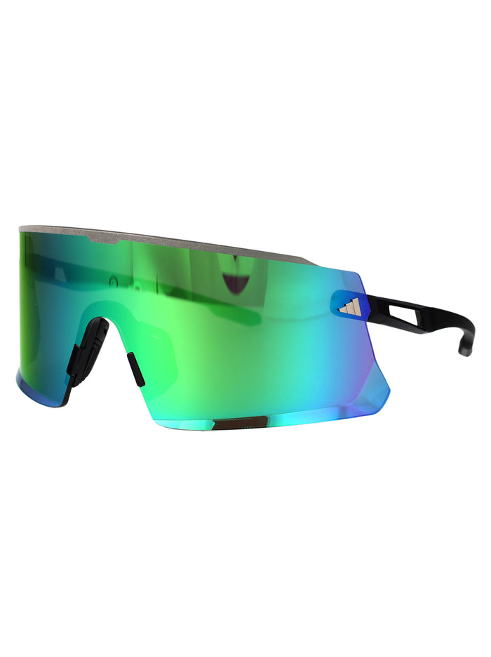 Sp0100 02q Nero Opaco / Verde Specchiato Injected Sunglasses