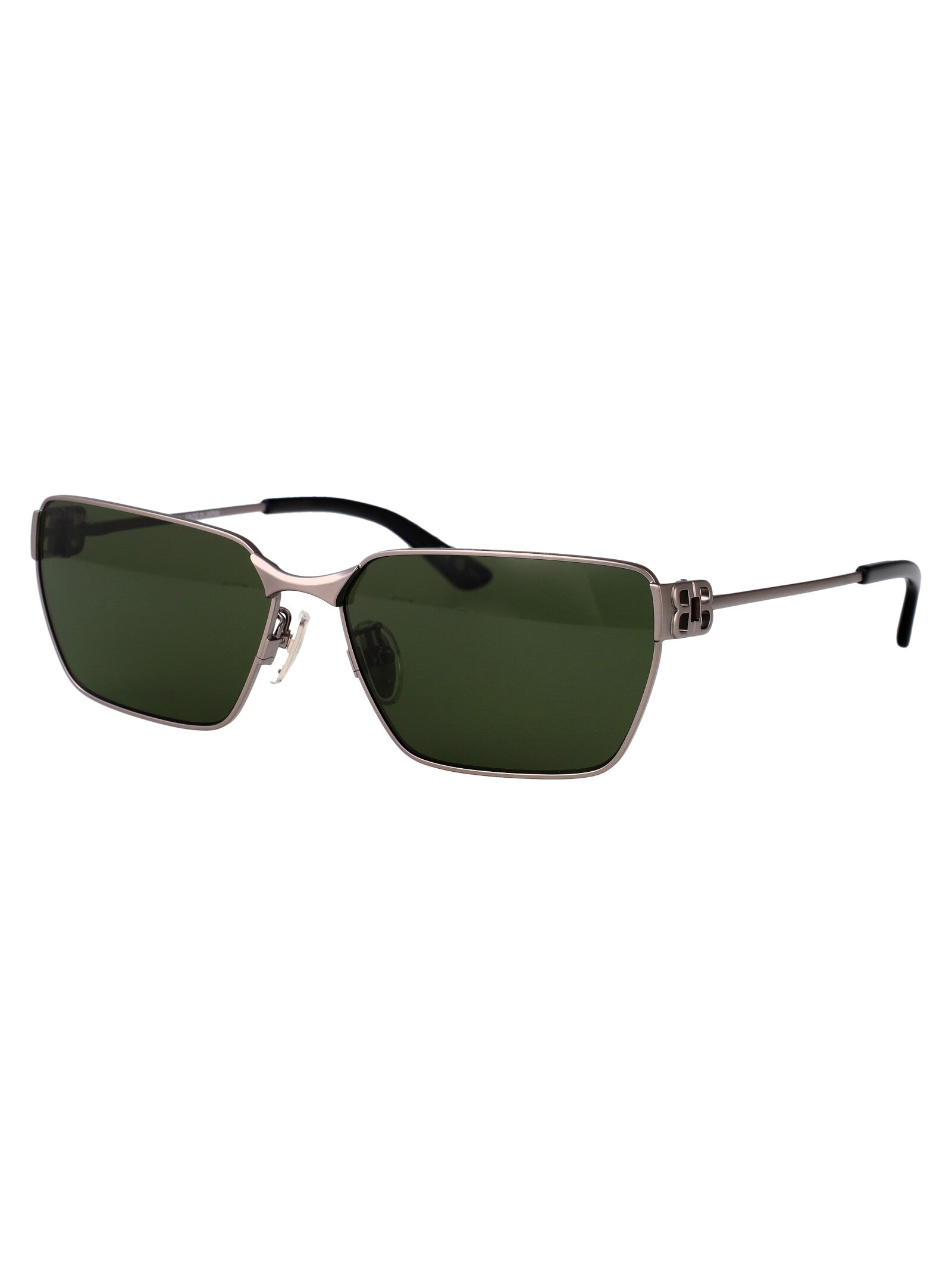 Bb0374sk Ruthenium-ruthenium-green Metal Sunglasses