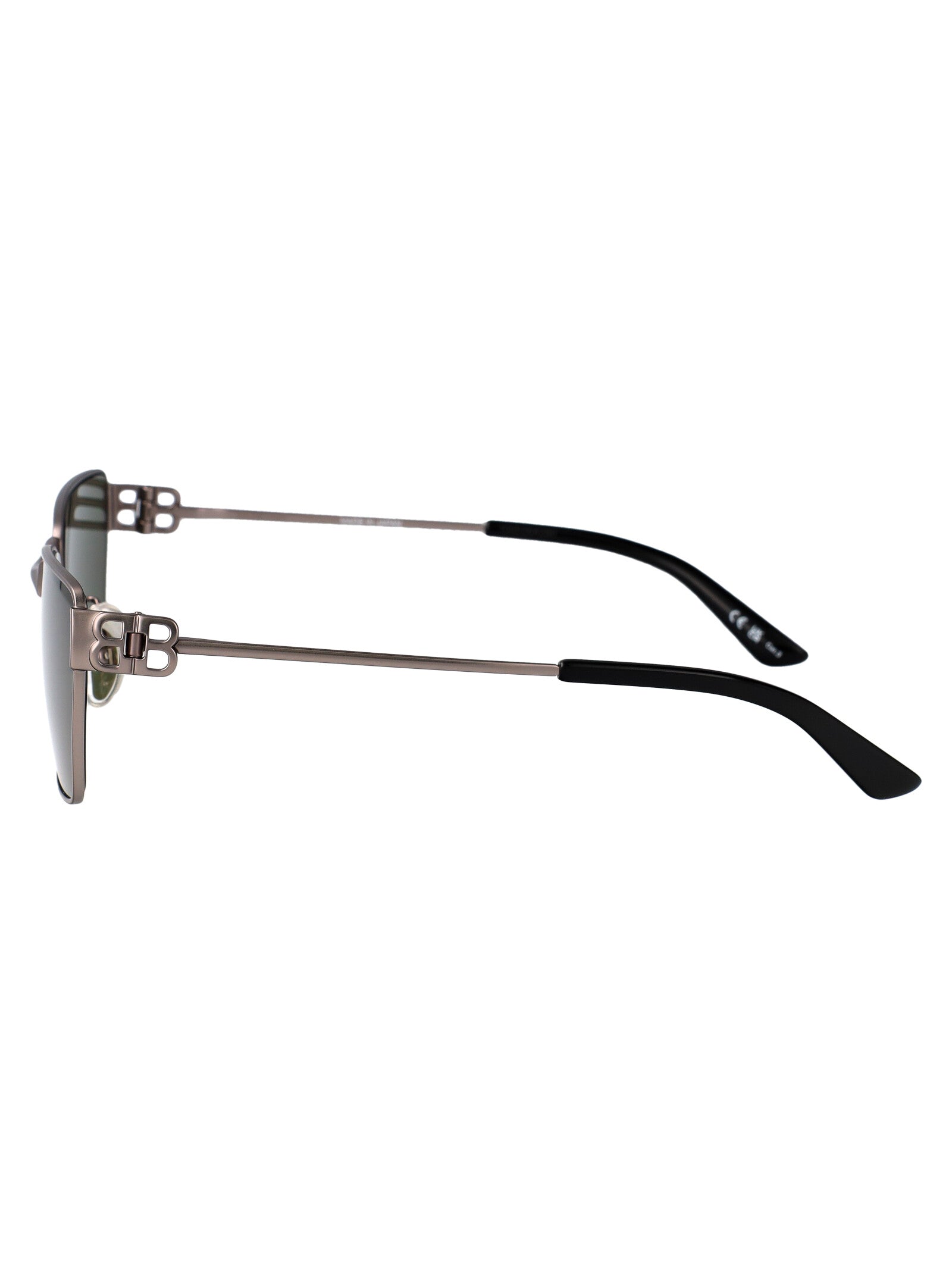 Bb0374sk Ruthenium-ruthenium-green Metal Sunglasses