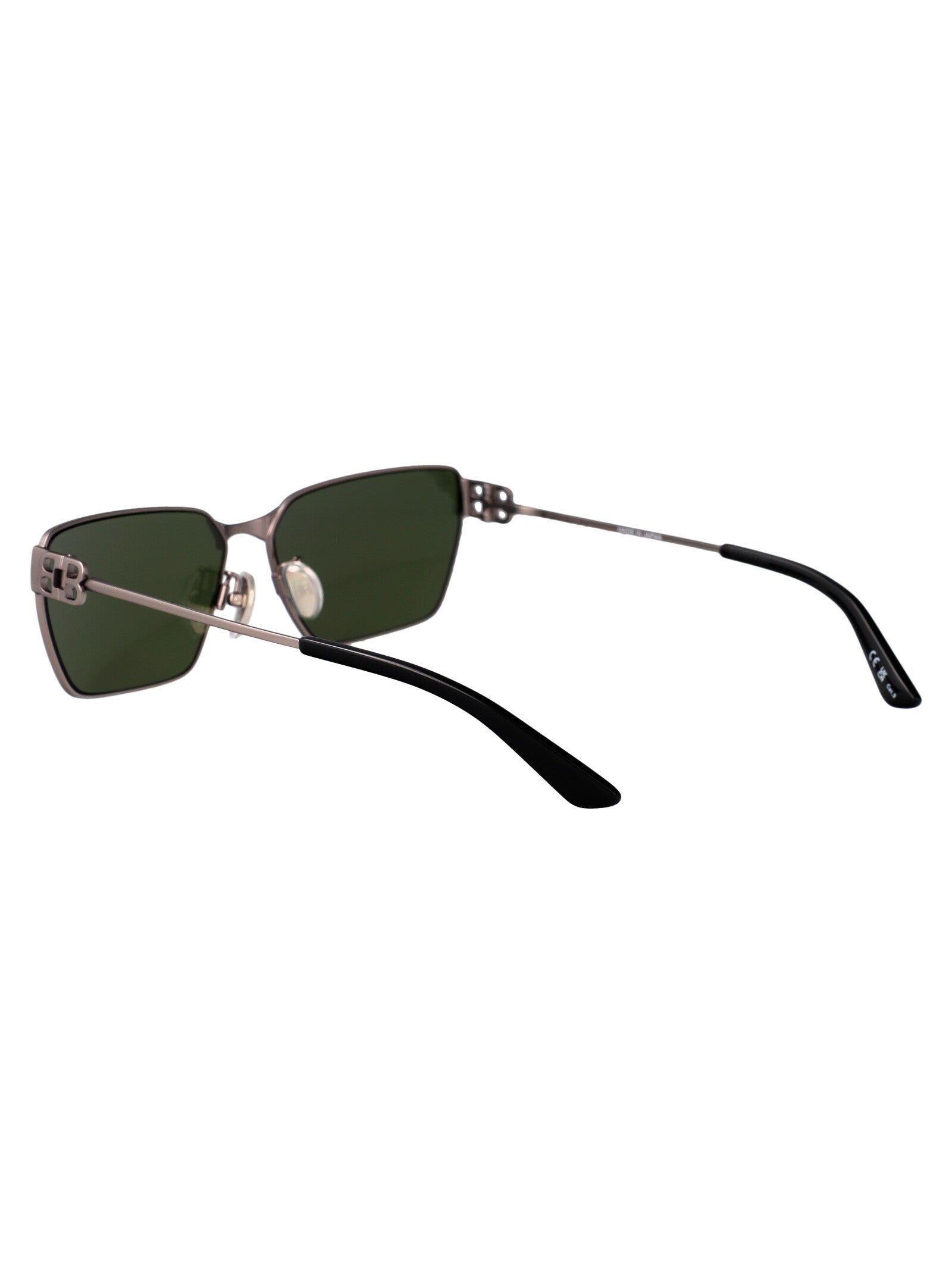 Bb0374sk 002 Ruthenium-ruthenium-green Metal Sunglasses
