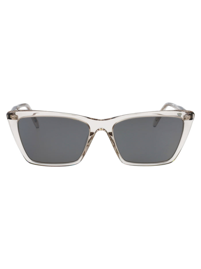 Beige-beige-silver Acetate Sunglasses