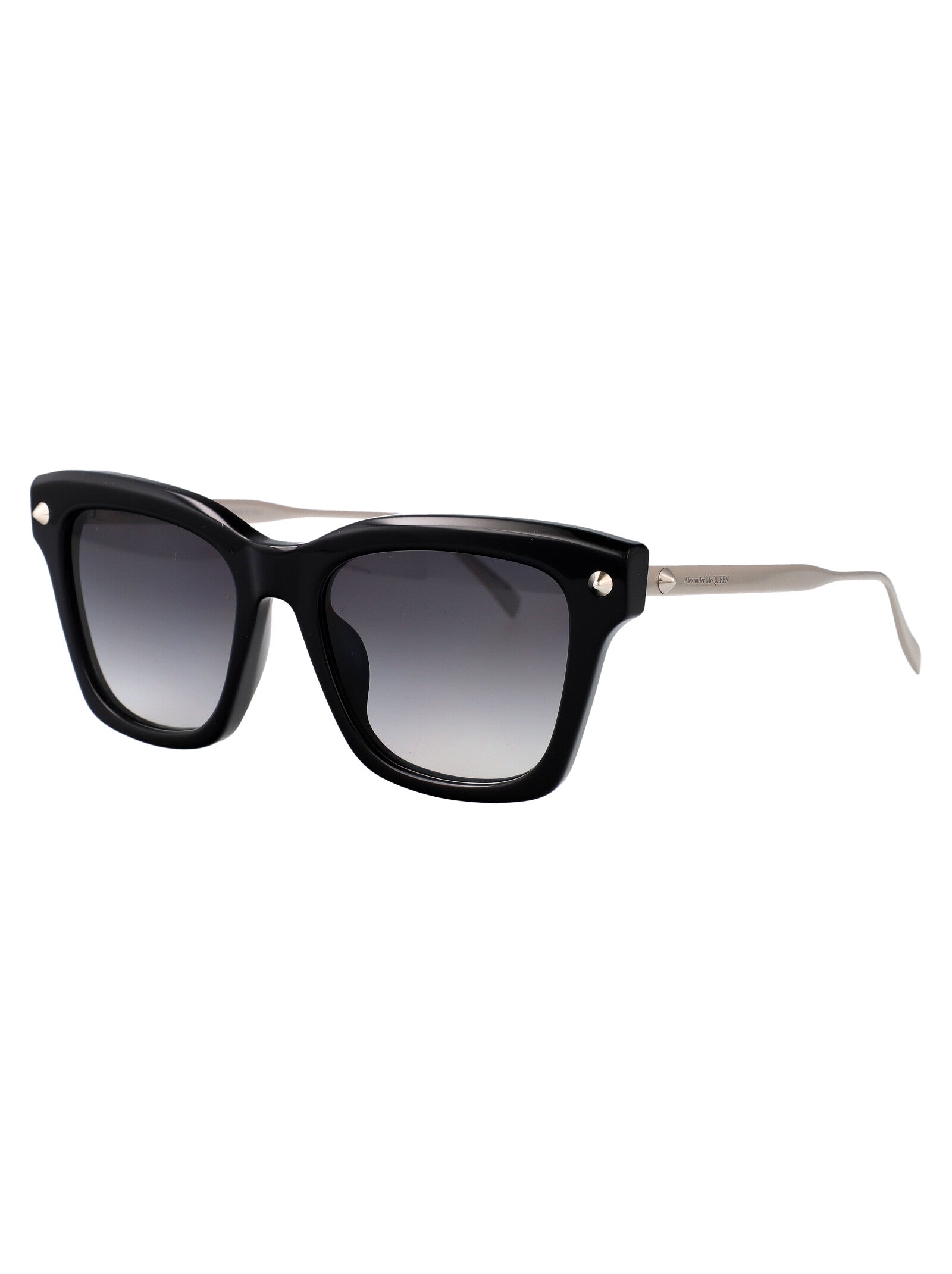 Am0483s Black-silver-grey Metal Sunglasses