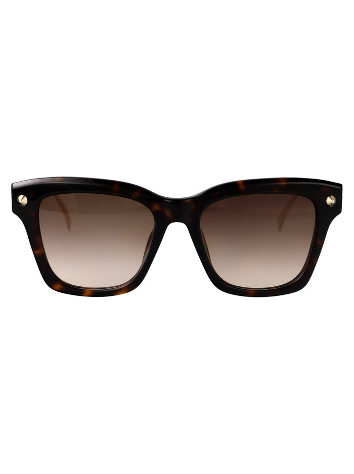 Am0483s 002 Havana-gold-brown Metal Sunglasses