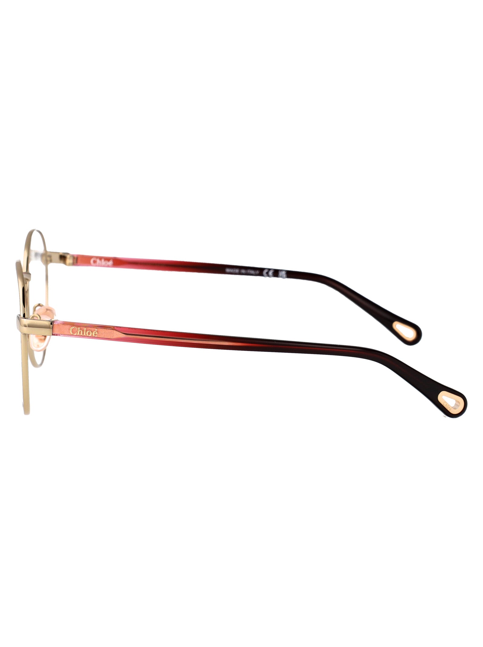 Ch0269o 002 Gold-burgundy-transparent Acetate Optical