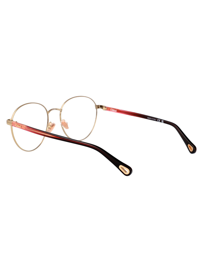 Ch0269o 002 Gold-burgundy-transparent Acetate Optical