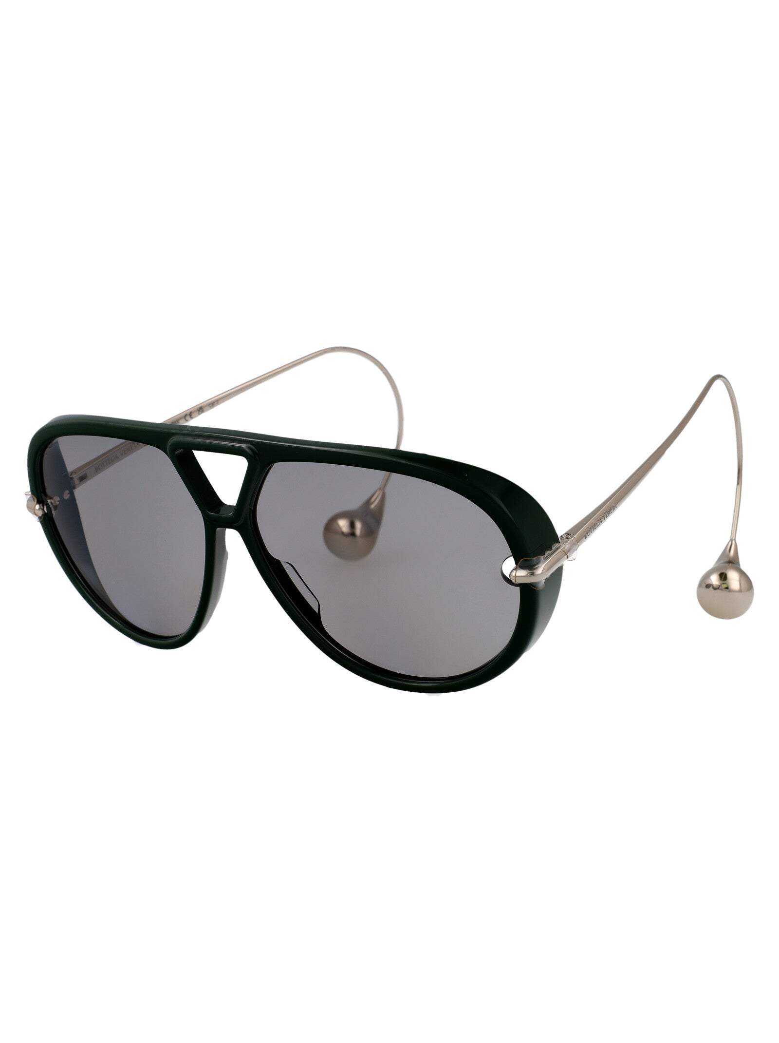 Bv1273s 008 Green-silver-grey Metal Sunglasses