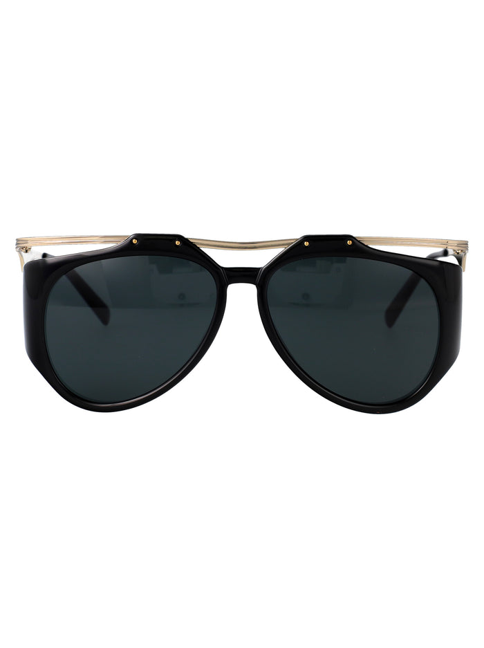 Sl M137 Amelia 001 Black Gold Metal Sunglasses