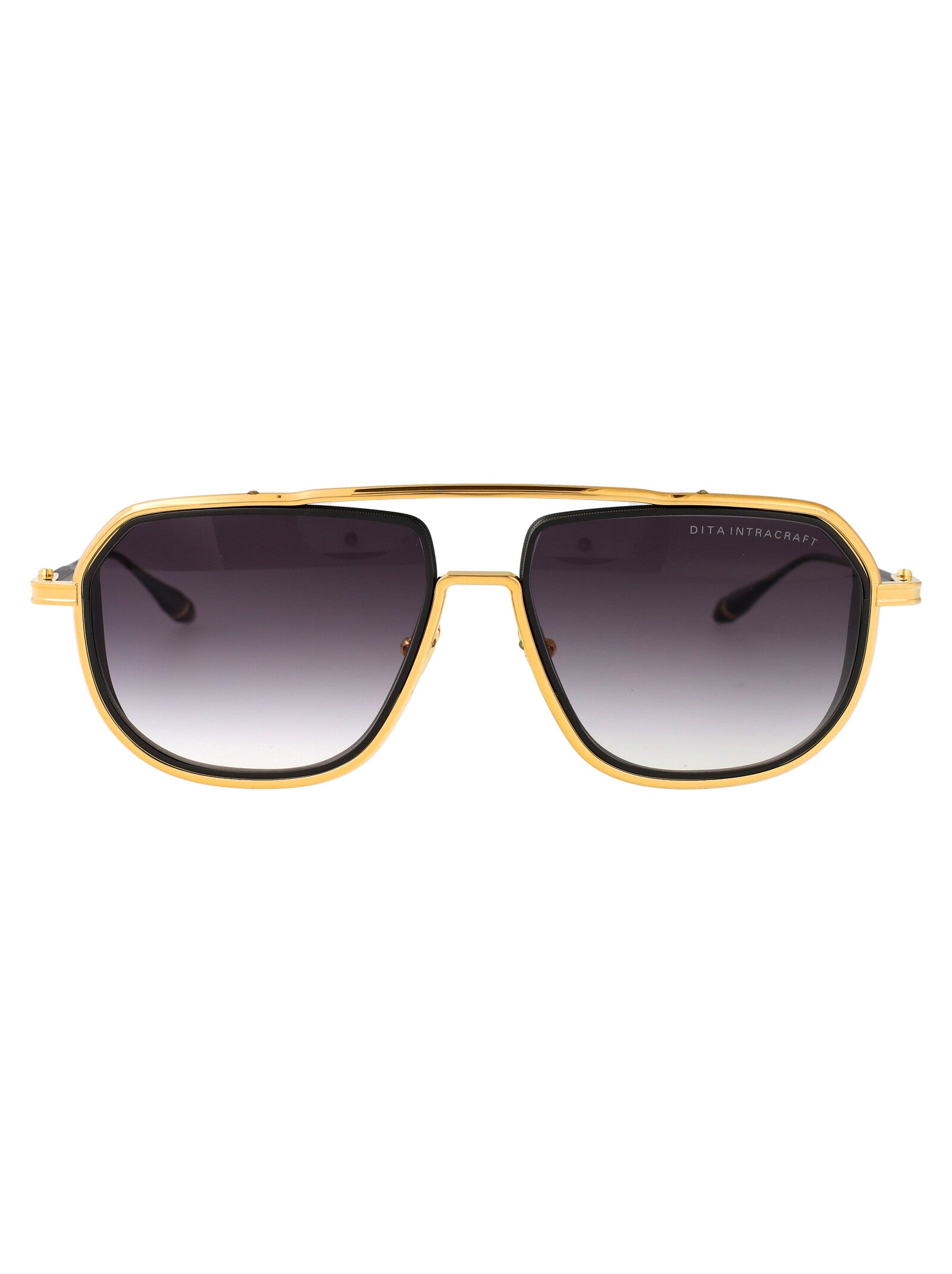 Intracraft Yellow Gold - Black Iron Metal Sunglasses