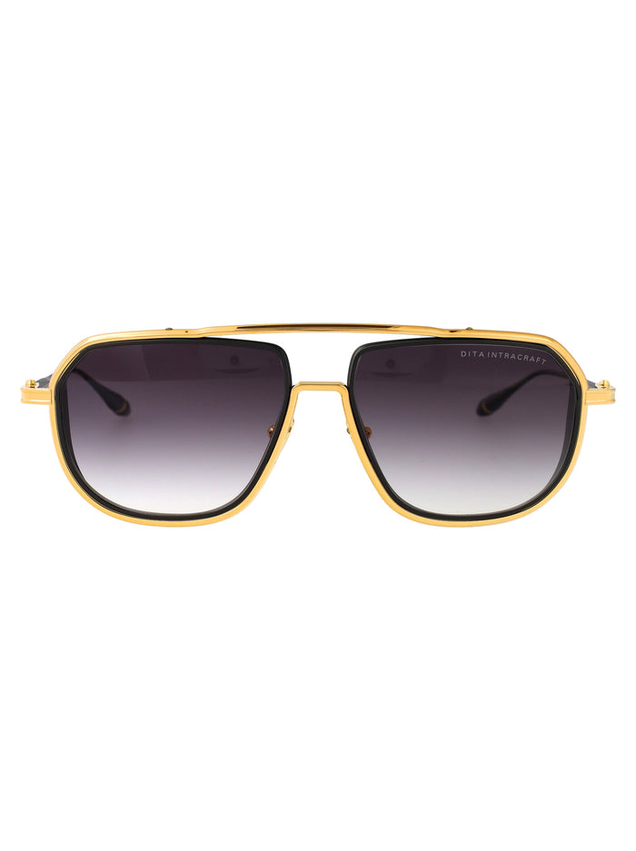 Intracraft Yellow Gold - Black Iron Metal Sunglasses