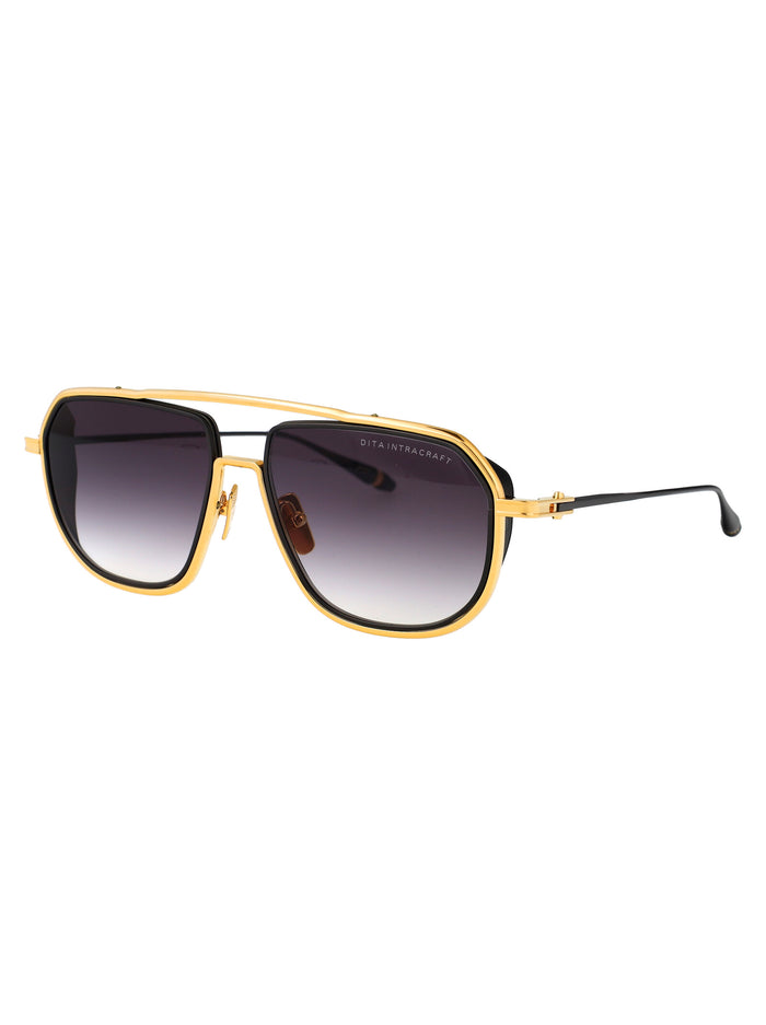 Intracraft Yellow Gold - Black Iron Metal Sunglasses