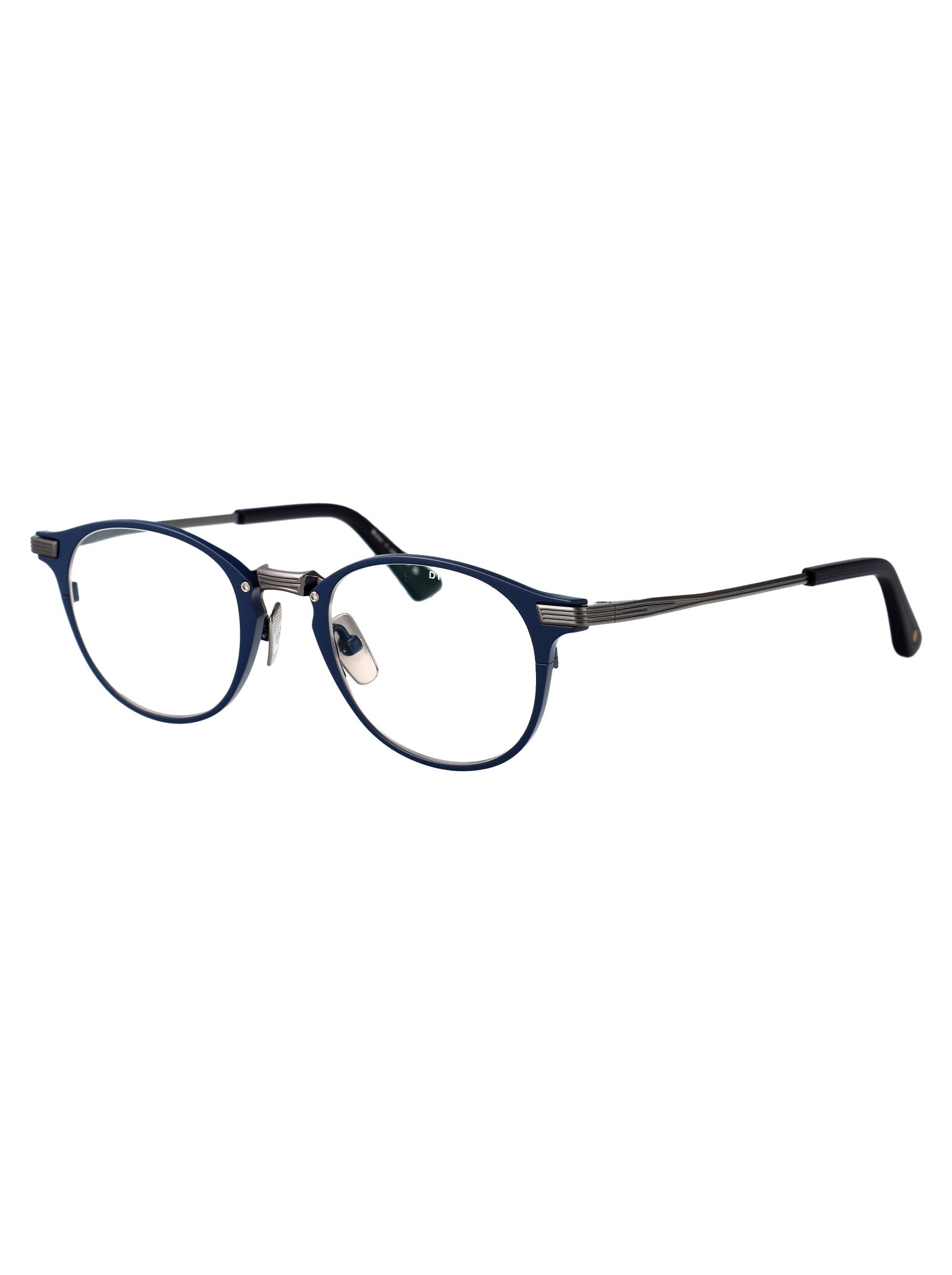 Dtx166-A-03 03 Matte Navy - Antique Silver Metal Optical