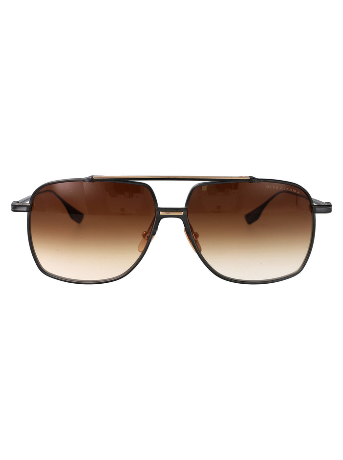 Alkamx Black Iron - White Gold Metal Sunglasses