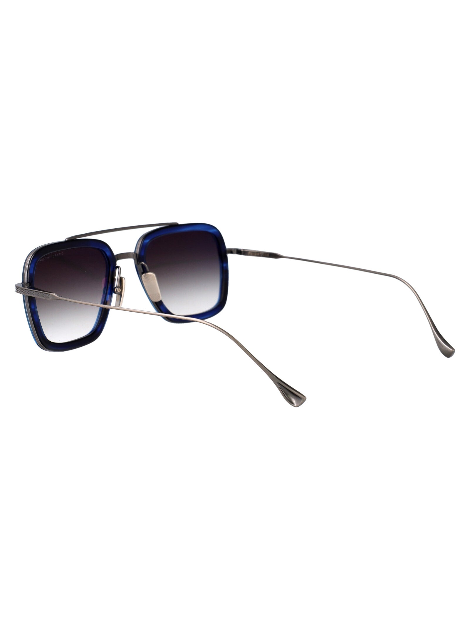 Flight.006 Blue Swirl - Antique Silver Titanium Sunglasses