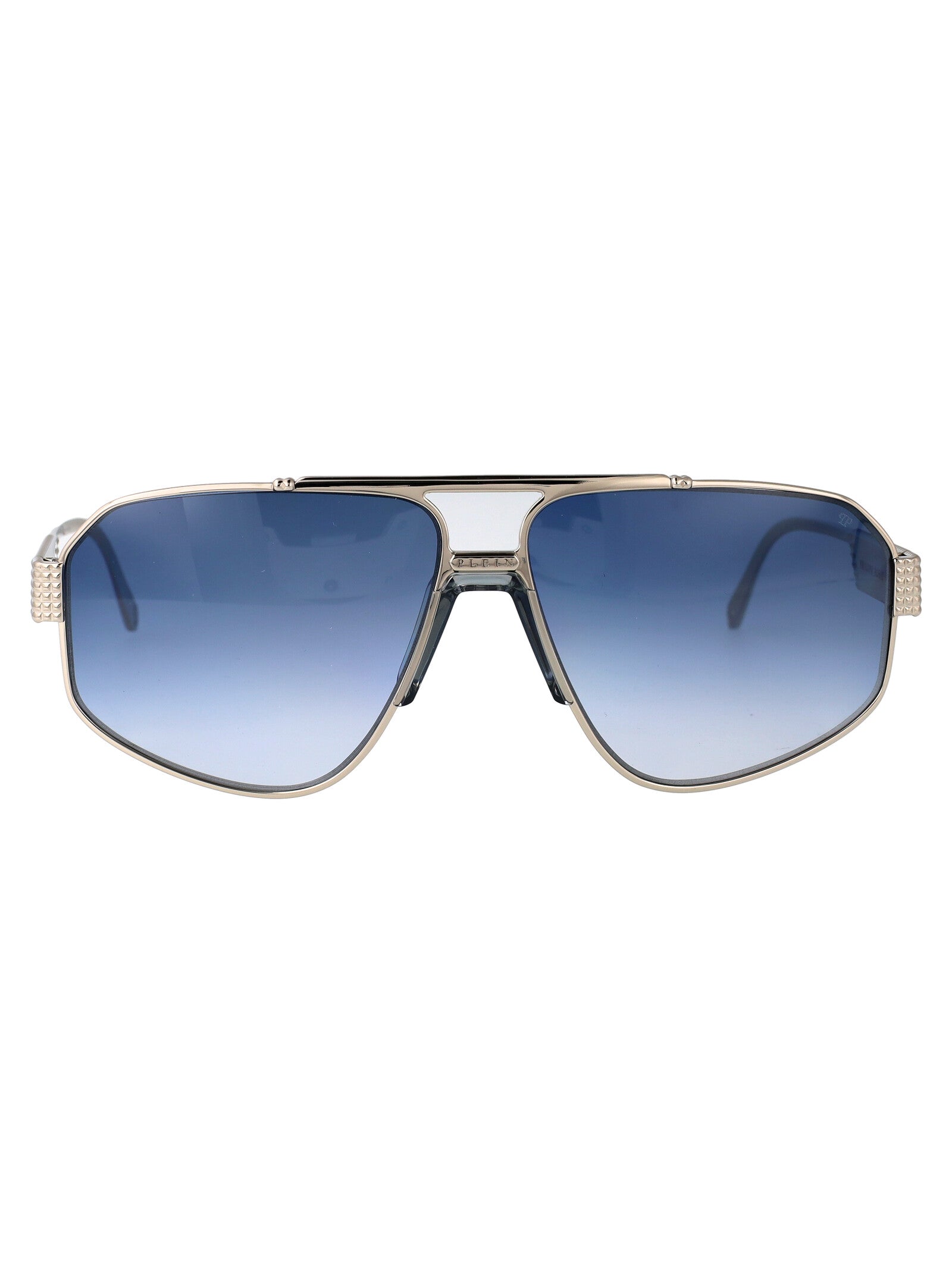 PLEIN ROCK SUPERHERO Pale Gold Black Titanium Sunglasses