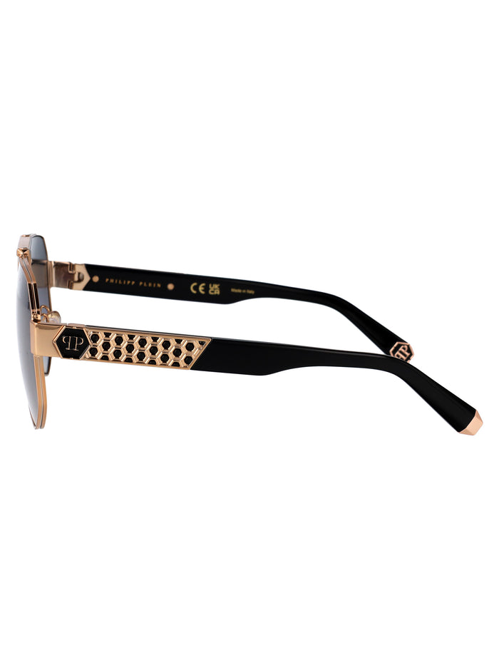 Spp107m 08fc Gold Black Acetate + Metal Sunglasses