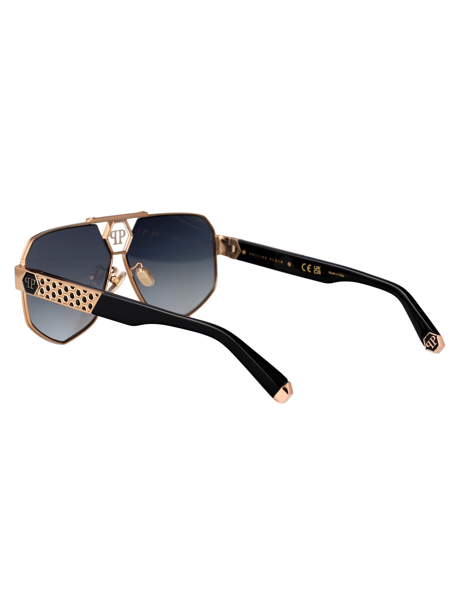 Spp107m 08fc Gold Black Acetate + Metal Sunglasses