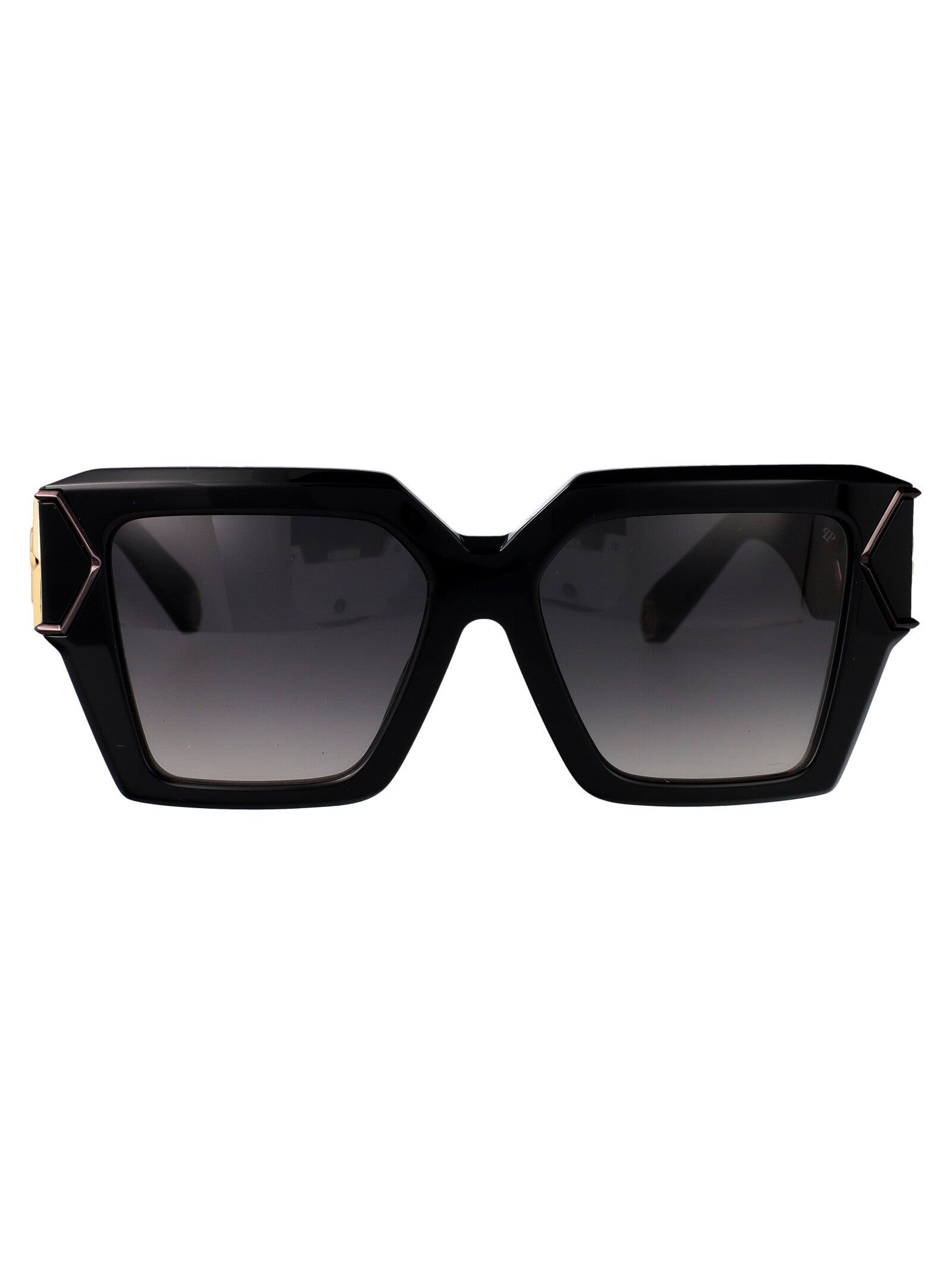 Plein Hera Rose Gold Blue Acetate + Metal Sunglasses