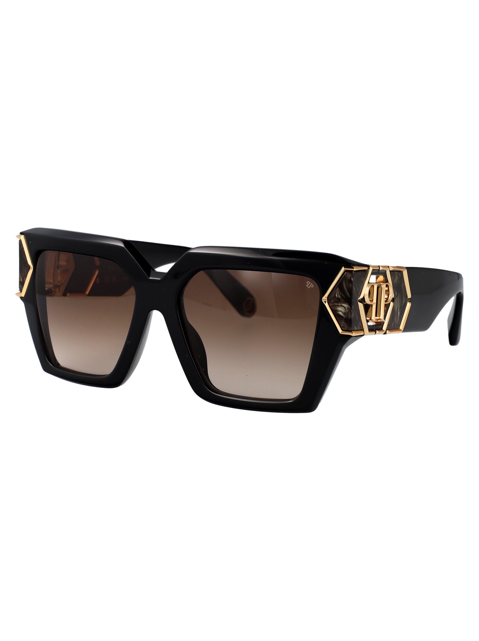 Spp135m 700y Black Gold Acetate + Metal Sunglasses