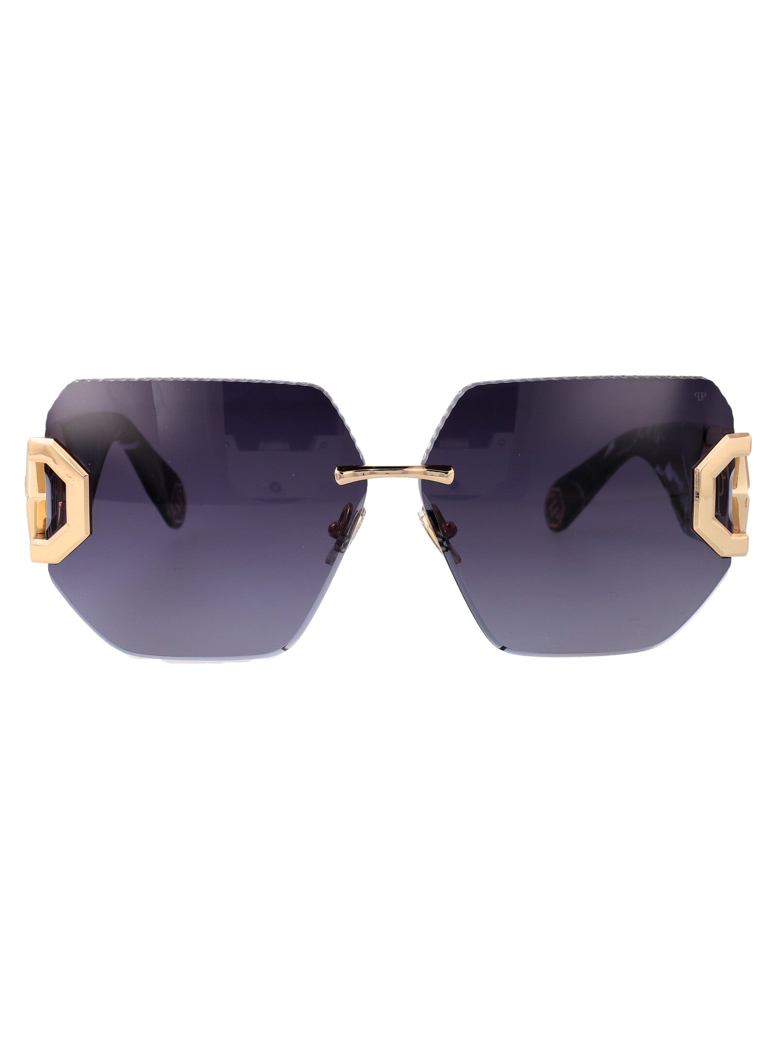 Spp133 0300 Rose Gold Blue Acetate + Metal Sunglasses