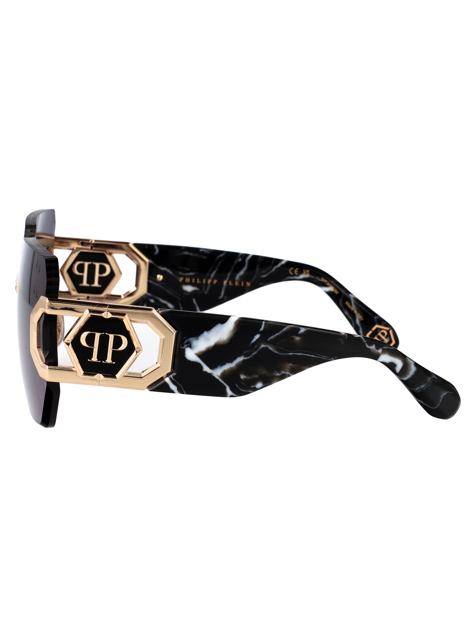 Plein Hera Rose Gold Blue Acetate + Metal Sunglasses