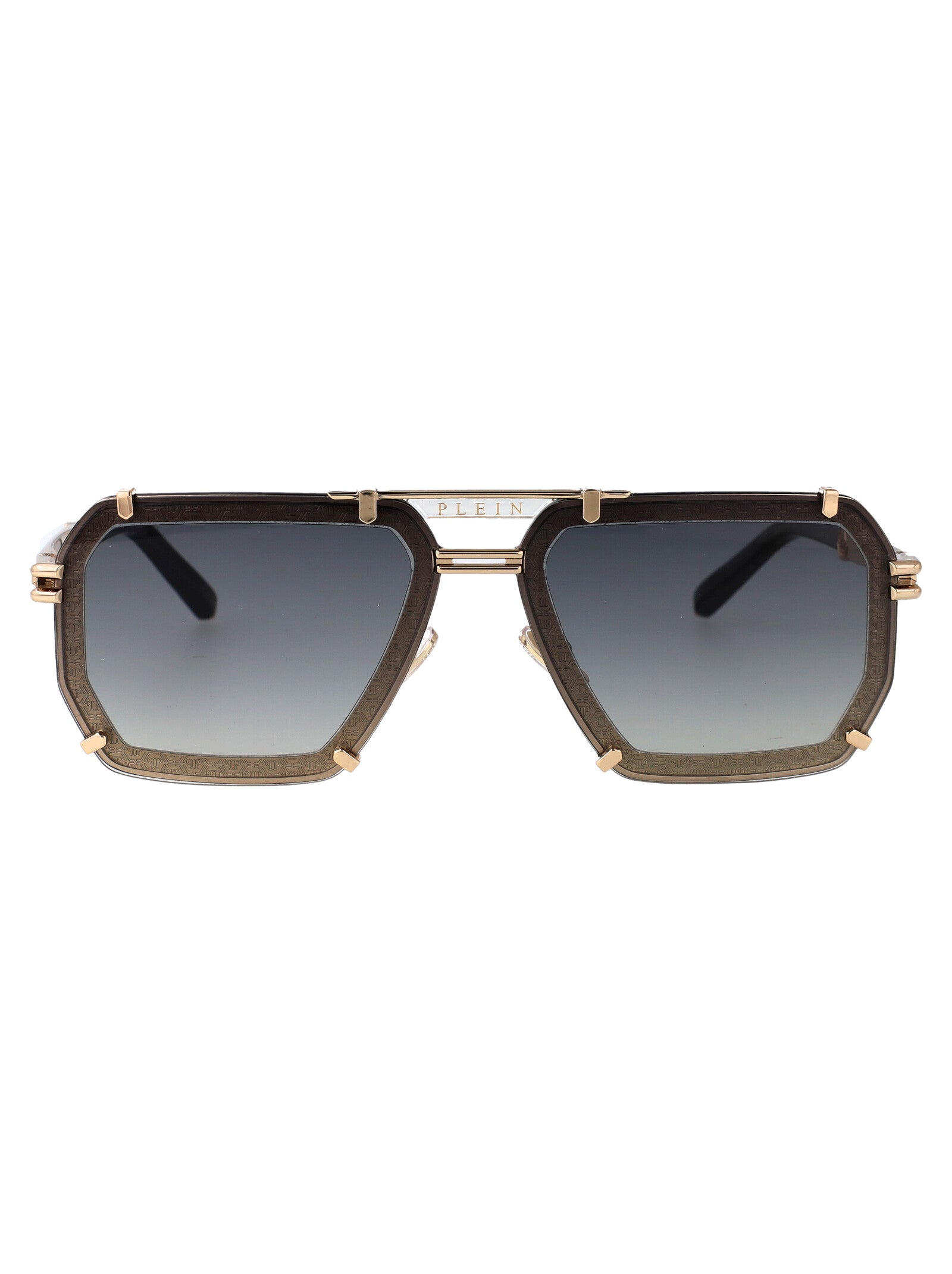 Spp131 0301 Gold Brown Metal Sunglasses