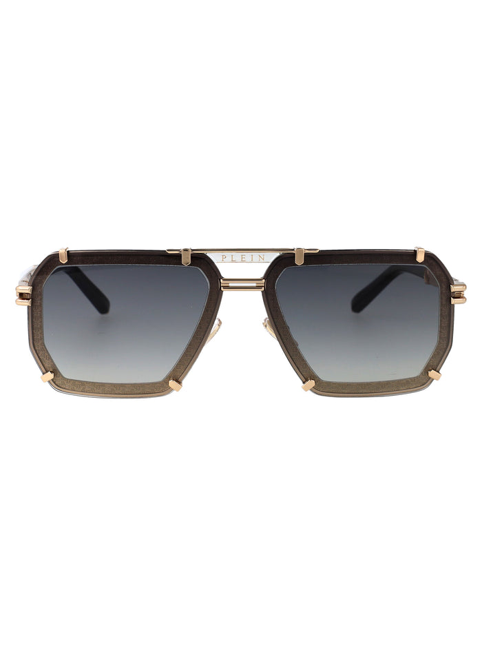 Spp131 0301 Gold Brown Metal Sunglasses