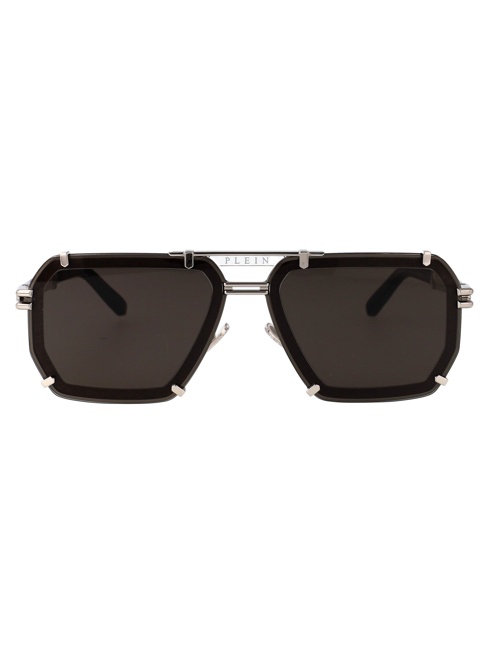 Spp131 0k07 Silver Black Metal Sunglasses