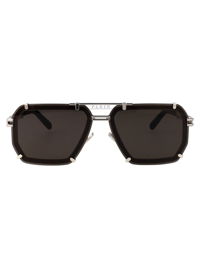 Spp131 0k07 Silver Black Metal Sunglasses