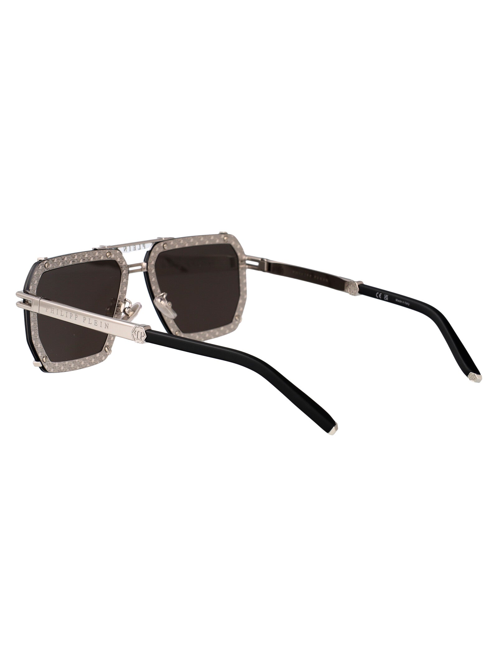 Spp131 0k07 Silver Black Metal Sunglasses
