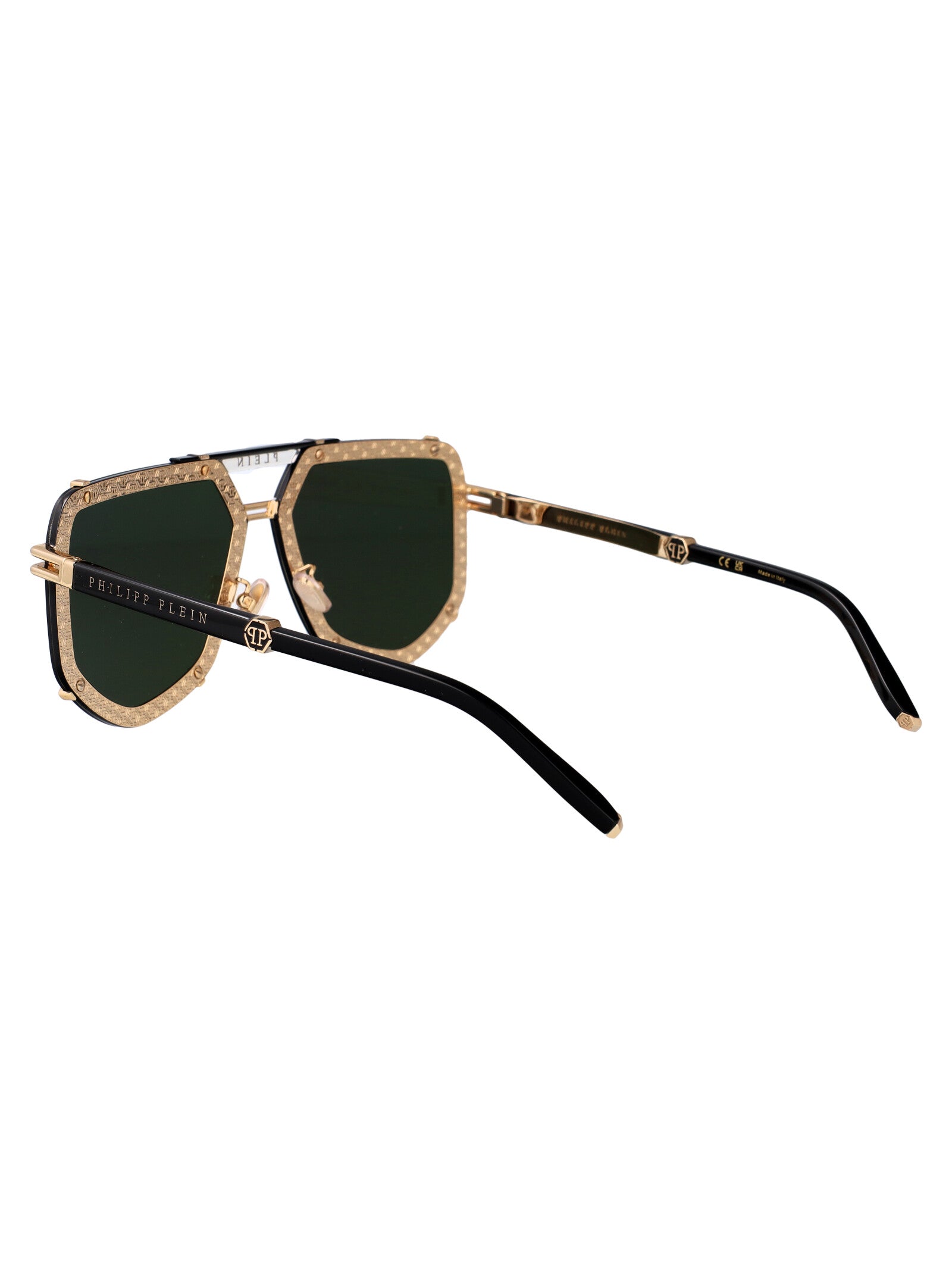 Plein Legacy Gold Brown Metal Sunglasses