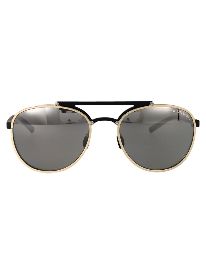 P8972 B175 Gold Black Titanium Sunglasses