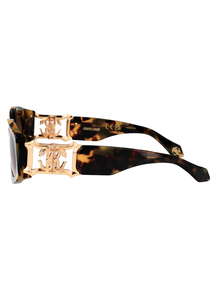 Src064 0agg Havana Vintage Lucida Acetate + Metal Sunglasses