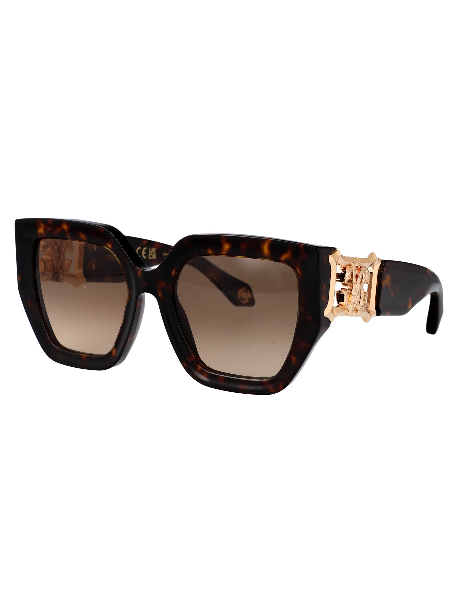 Src089 0743 Havana Marrone Giallo Lucida Acetate + Metal Sunglasses