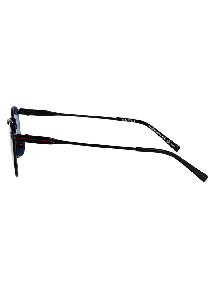 Gg1875s 004 Black-black-blue Metal Sunglasses