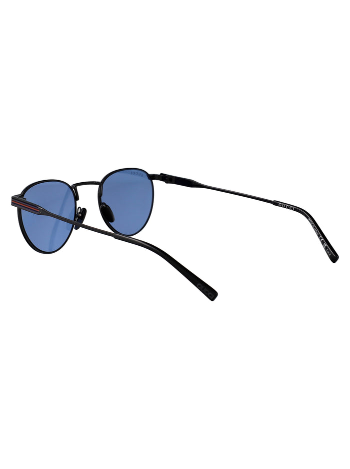 Gg1875s 004 Black-black-blue Metal Sunglasses