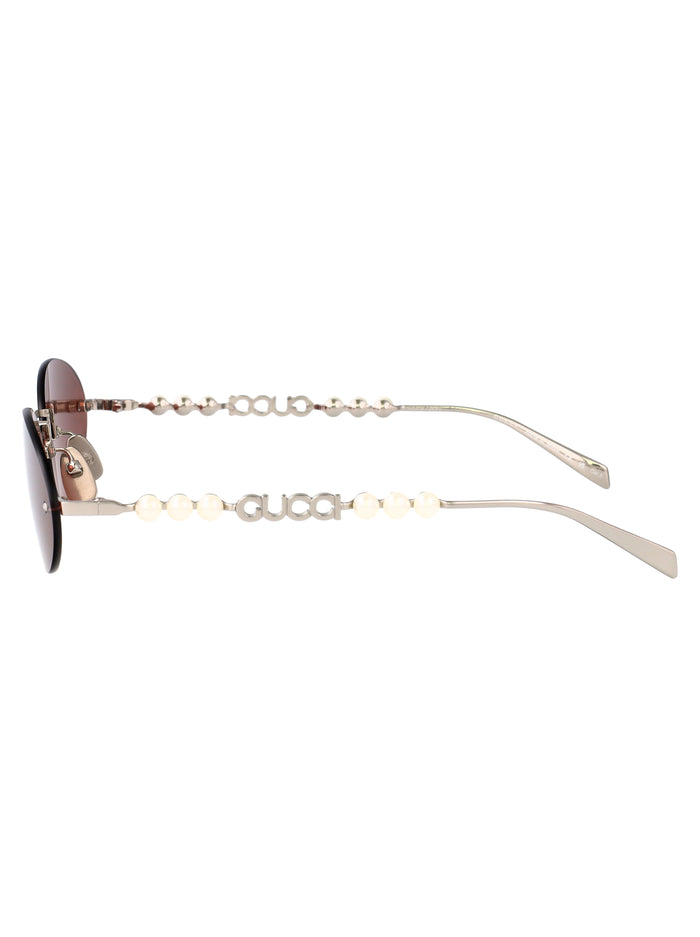 Gg1922s 002 Silver-silver-brown Metal Sunglasses
