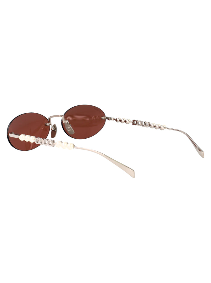 Gg1922s 002 Silver-silver-brown Metal Sunglasses
