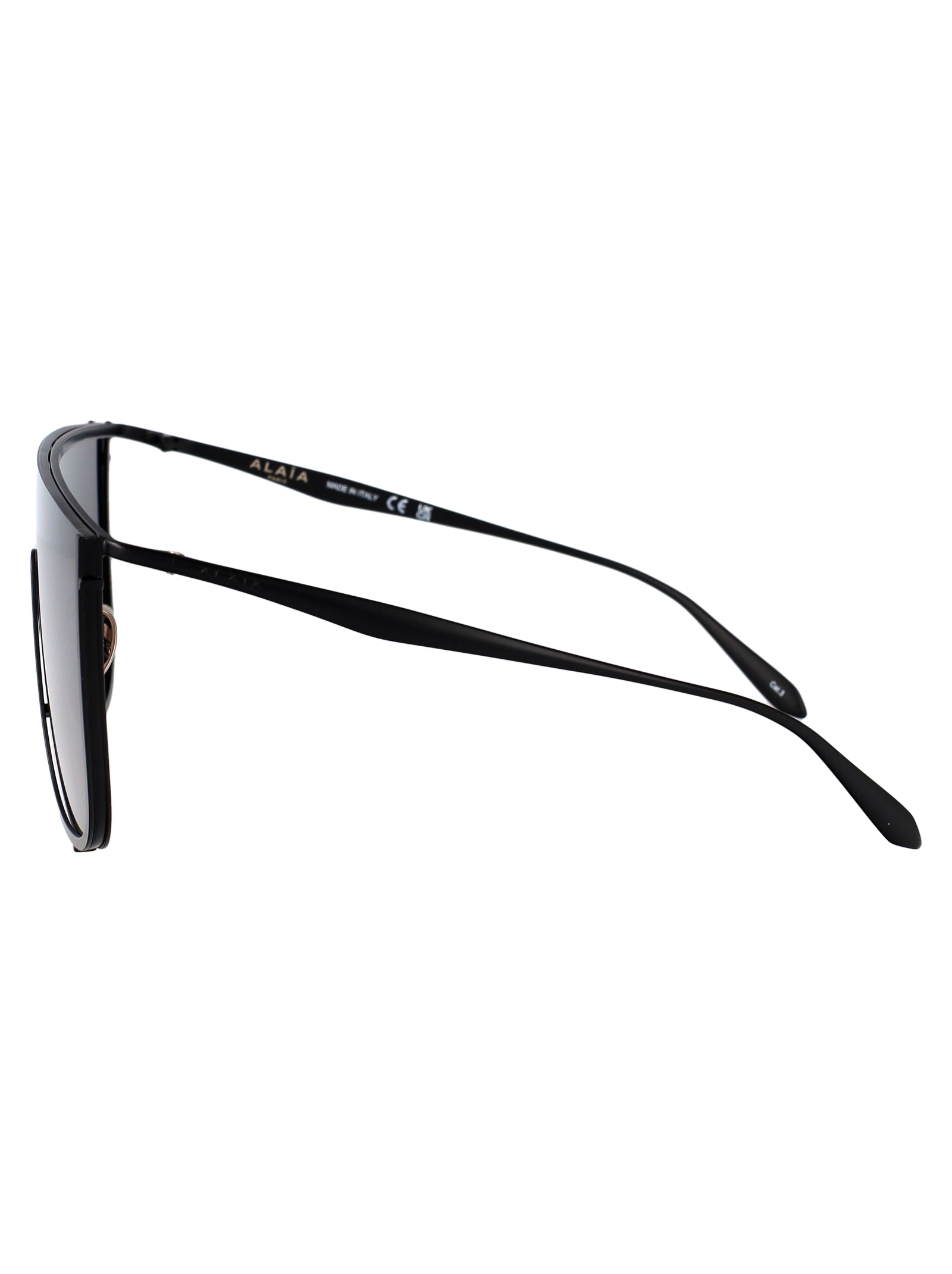 Aa0094s Black-black-grey Metal Sunglasses