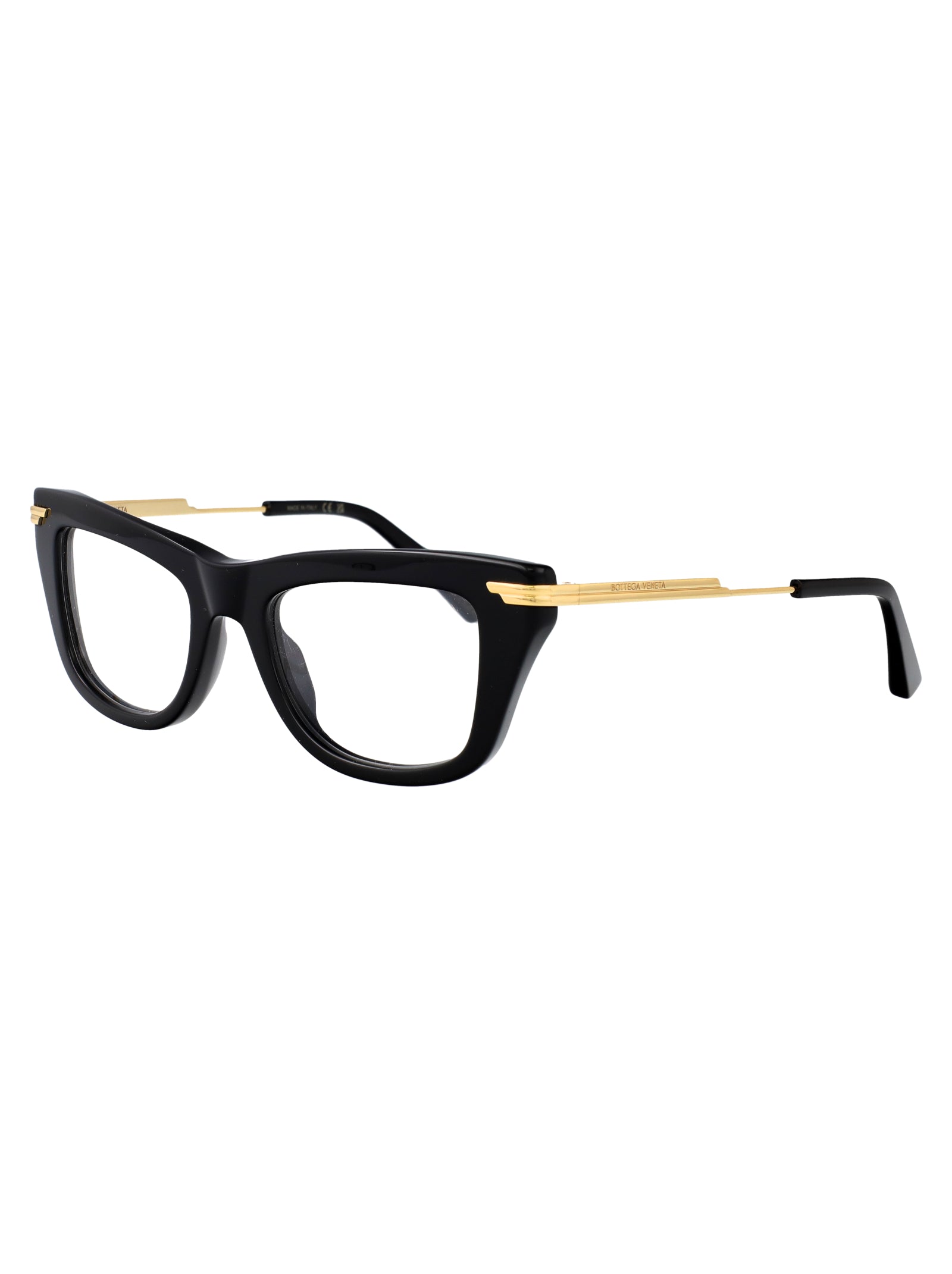 Bv1370o 001 Black-gold-transparent Acetate Optical