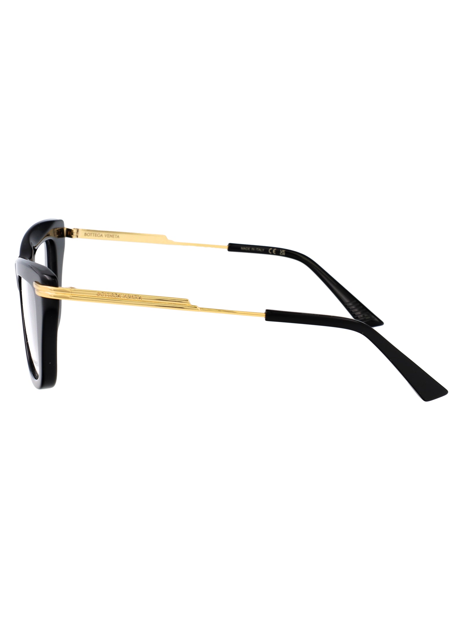 Bv1370o 001 Black-gold-transparent Acetate Optical