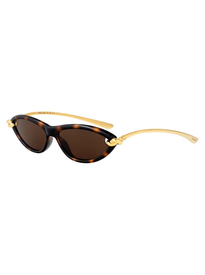 Bv1390s Havana-gold-brown Injected Sunglasses