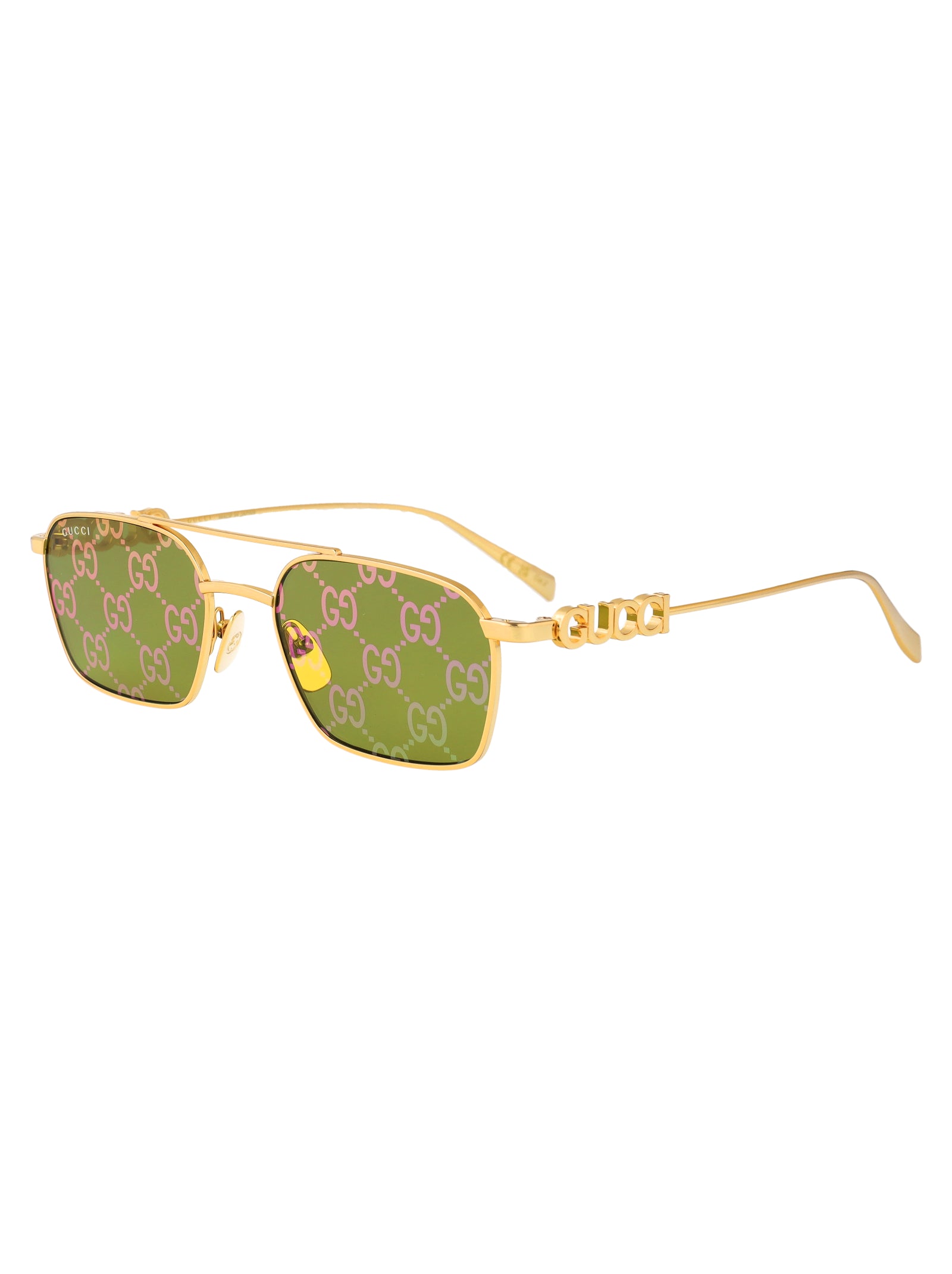 Gg1804s Gold-gold-grey Metal Sunglasses