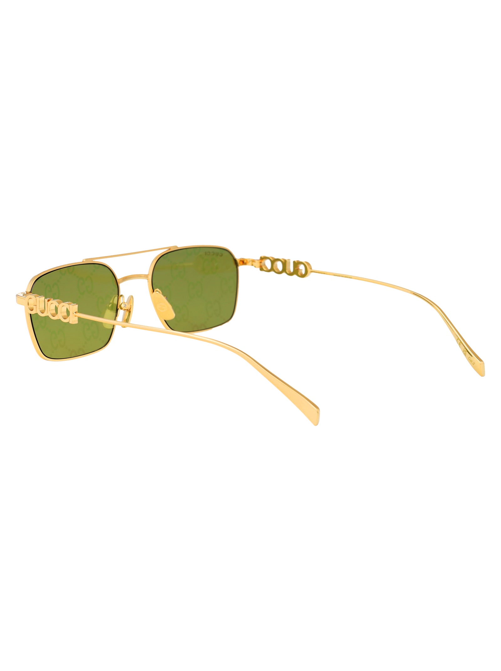 Gg1804s 002 Gold-gold-green Metal Sunglasses