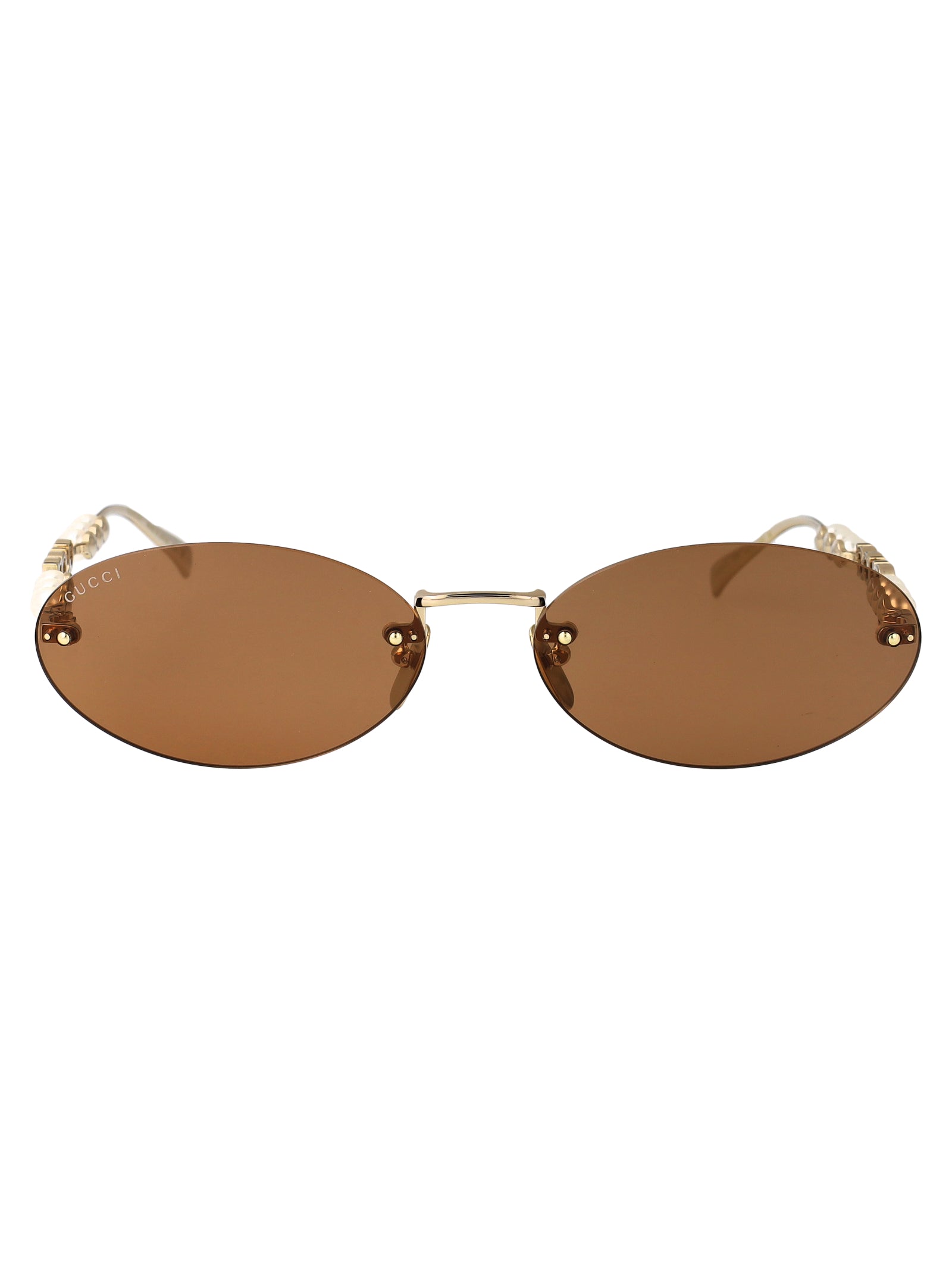Gg1922s 003 Gold-gold-brown Metal Sunglasses